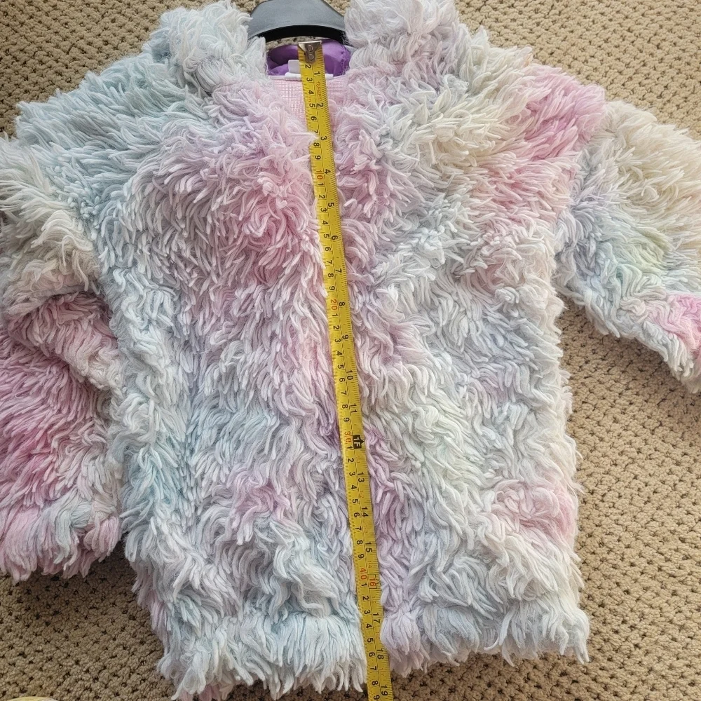 Deux Par Deux, Kid's Size 7, Rainbow print hoodie